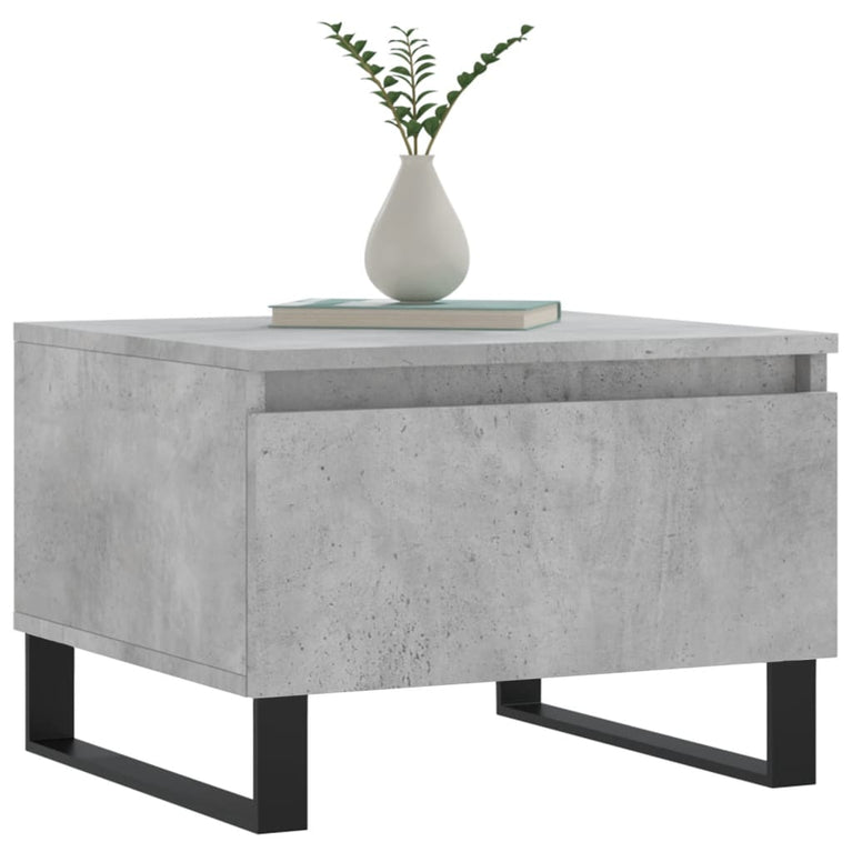 Salontafels 2 st 50x46x35 cm bewerkt hout betongrijs MeubelReus