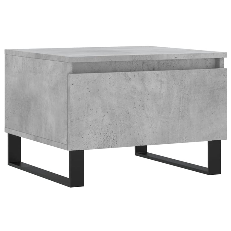 Salontafels 2 st 50x46x35 cm bewerkt hout betongrijs MeubelReus