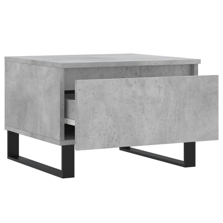 Salontafels 2 st 50x46x35 cm bewerkt hout betongrijs MeubelReus