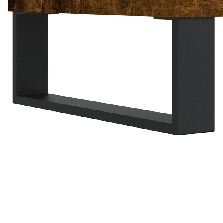 Salontafels 2 st 50x46x35 cm bewerkt hout gerookt eikenkleurig MeubelReus