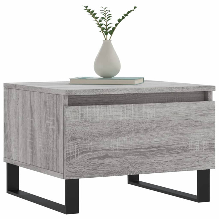 Salontafels 2 st 50x46x35 cm bewerkt hout grijs sonoma eiken MeubelReus