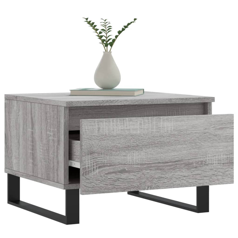 Salontafels 2 st 50x46x35 cm bewerkt hout grijs sonoma eiken MeubelReus