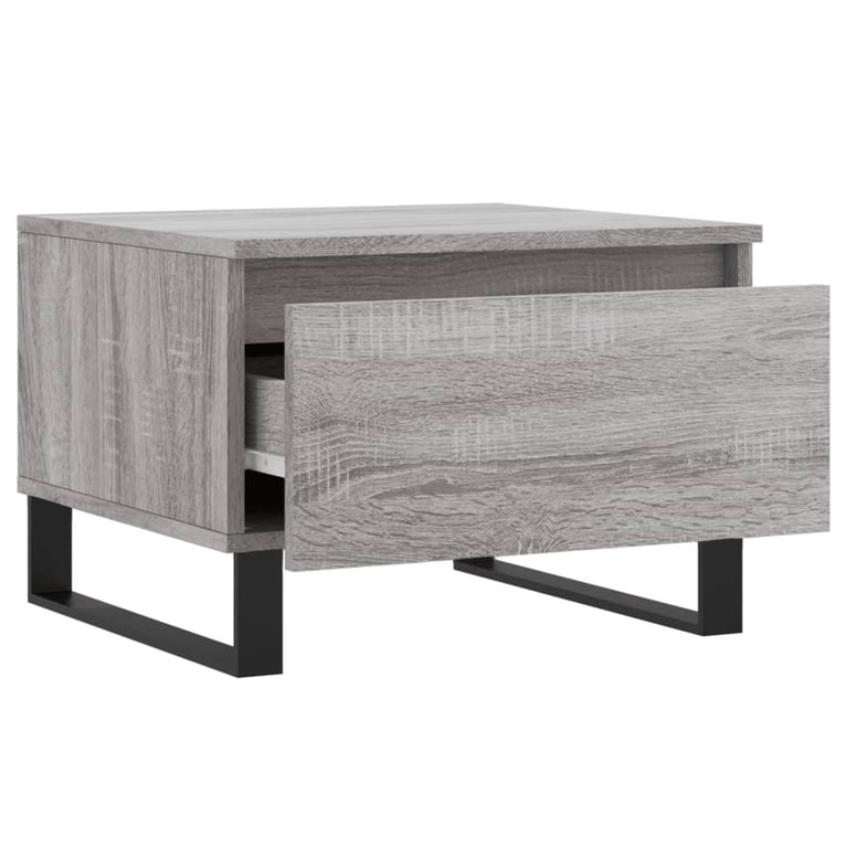 Salontafels 2 st 50x46x35 cm bewerkt hout grijs sonoma eiken MeubelReus