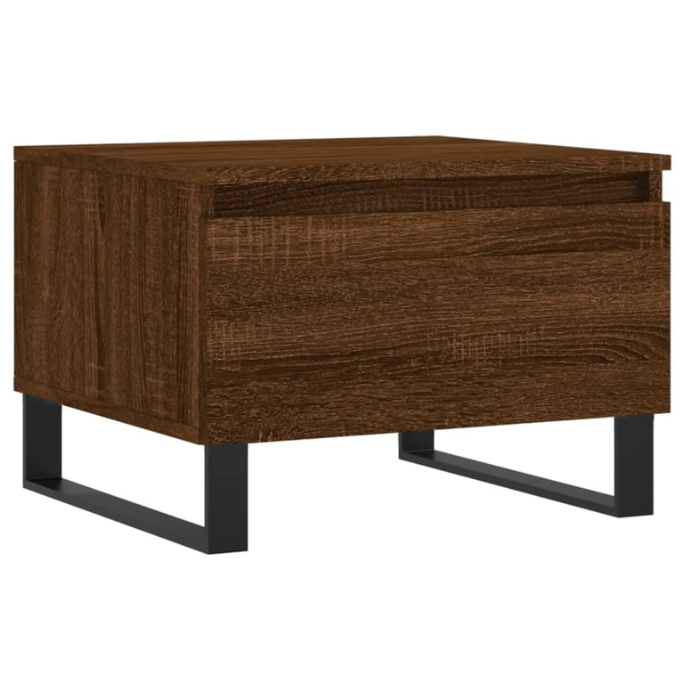 Salontafels 2 st 50x46x35 cm bewerkt hout bruin eikenkleur MeubelReus
