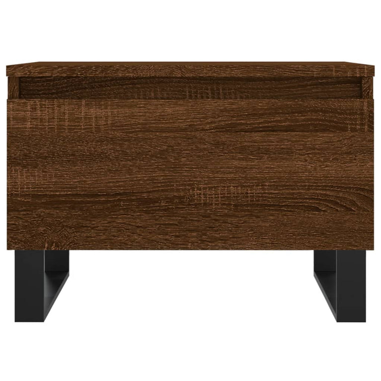Salontafels 2 st 50x46x35 cm bewerkt hout bruin eikenkleur MeubelReus