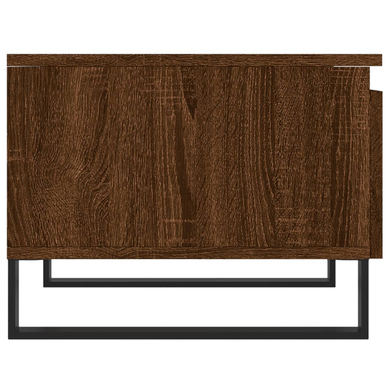 Salontafels 2 st 50x46x35 cm bewerkt hout bruin eikenkleur MeubelReus