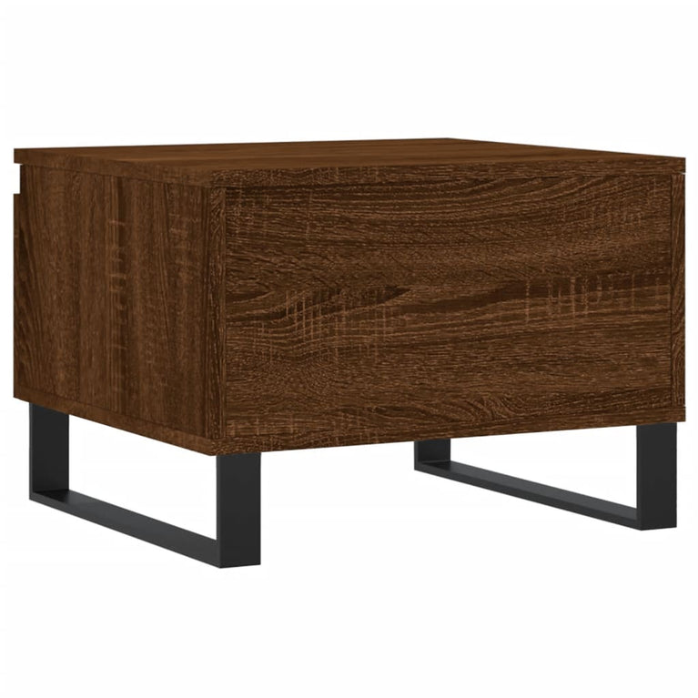 Salontafels 2 st 50x46x35 cm bewerkt hout bruin eikenkleur MeubelReus