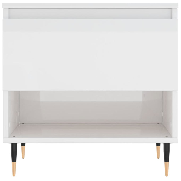 Salontafel 50x46x50 cm bewerkt hout hoogglans wit MeubelReus