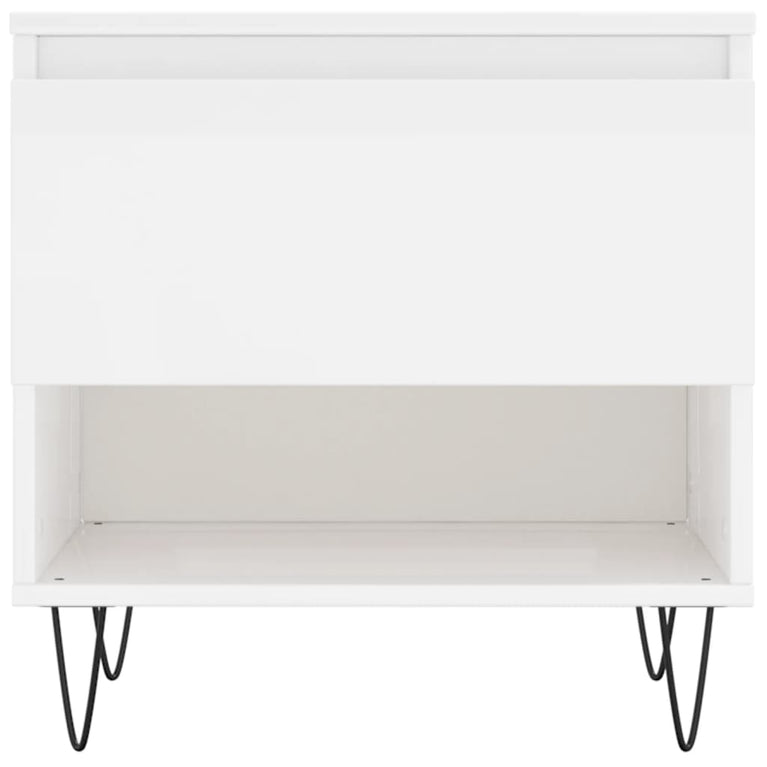 Salontafels 2 st 50x46x50 cm bewerkt hout hoogglans wit MeubelReus