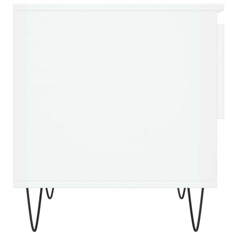 Salontafels 2 st 50x46x50 cm bewerkt hout hoogglans wit MeubelReus