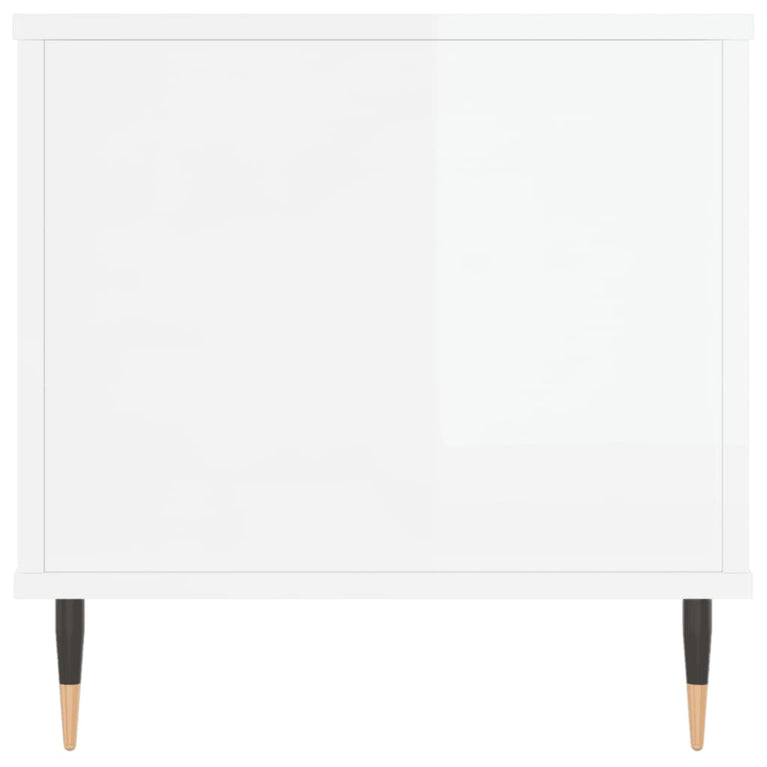 Salontafel 90x44,5x45 cm bewerkt hout hoogglans wit MeubelReus