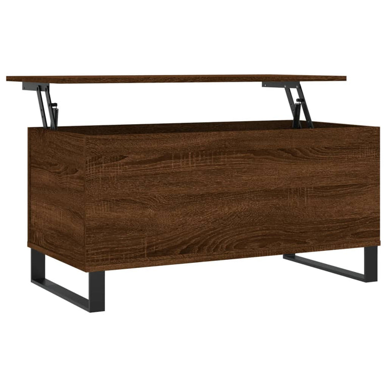 Salontafel 90x44,5x45 cm bewerkt hout bruin eikenkleur MeubelReus