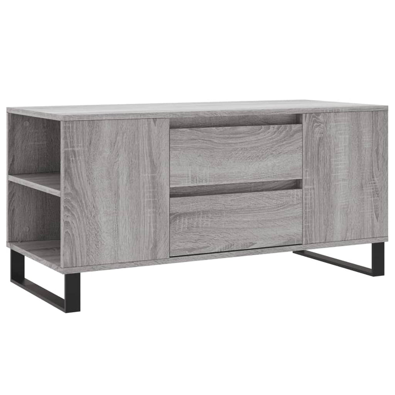 Salontafel 102x44,5x50 cm bewerkt hout grijs sonoma eikenkleur MeubelReus