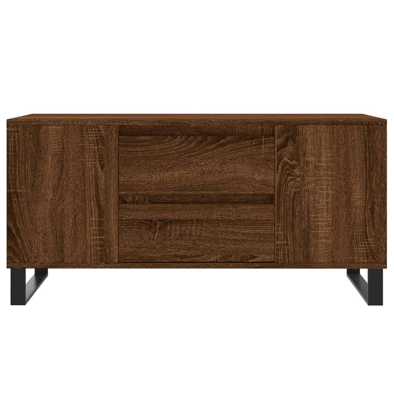 Salontafel 102x44,5x50 cm bewerkt hout bruin eikenkleur MeubelReus