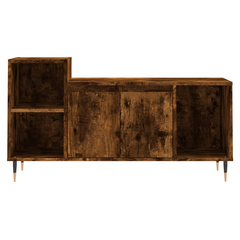 Tv-meubel 100x35x55 cm bewerkt hout gerookt eikenkleurig MeubelReus