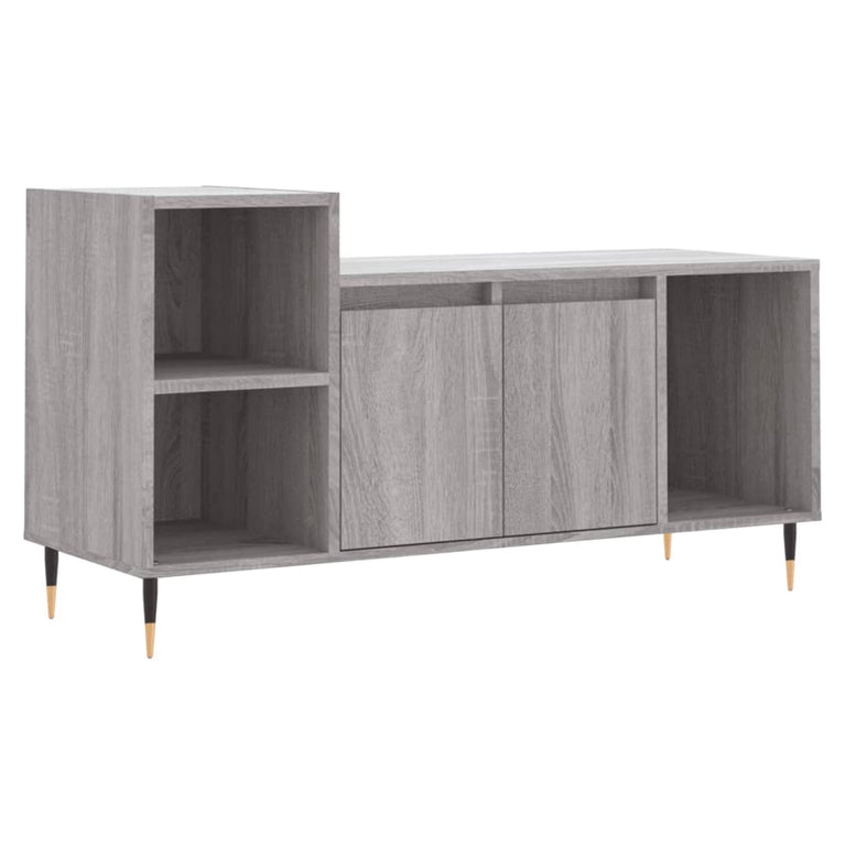 Tv-meubel 100x35x55 cm bewerkt hout grijs sonoma eikenkleurig MeubelReus