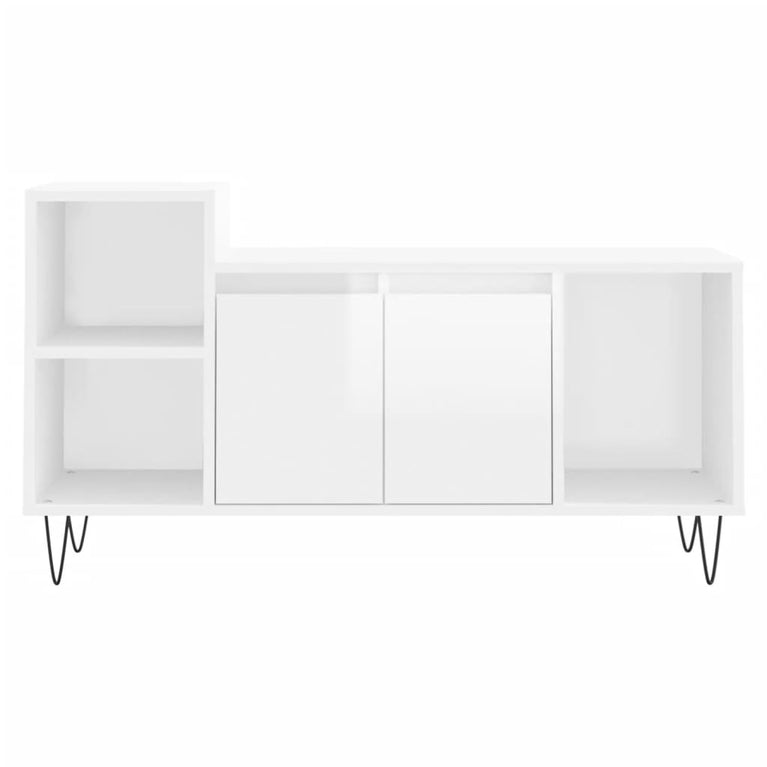 Tv-meubel 100x35x55 cm bewerkt hout hoogglans wit MeubelReus