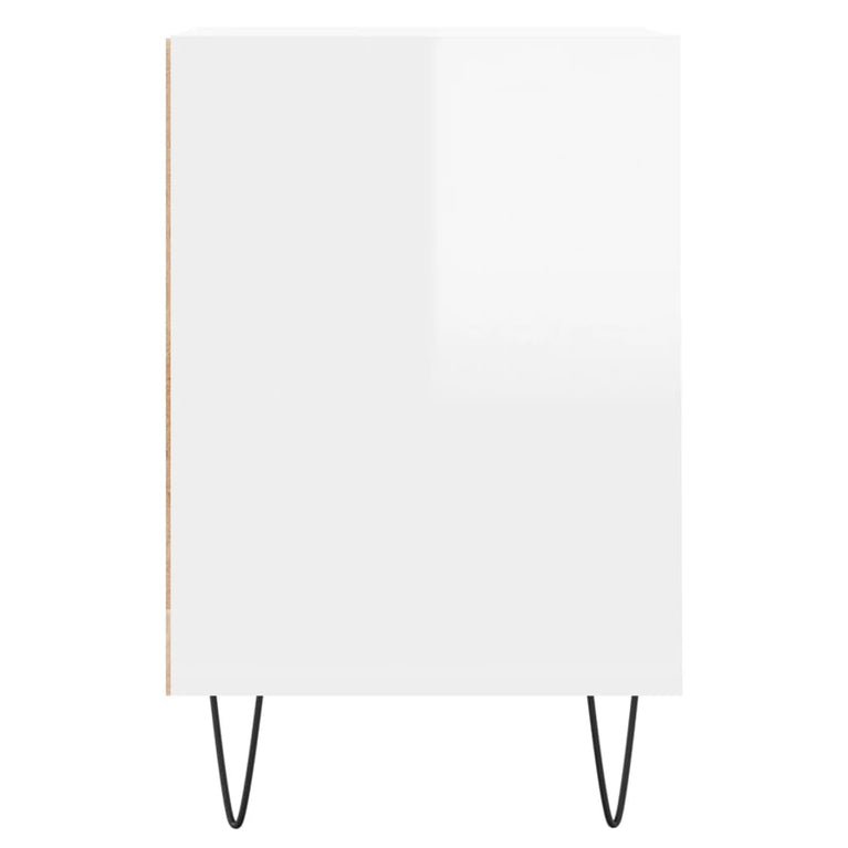 Tv-meubel 100x35x55 cm bewerkt hout hoogglans wit MeubelReus