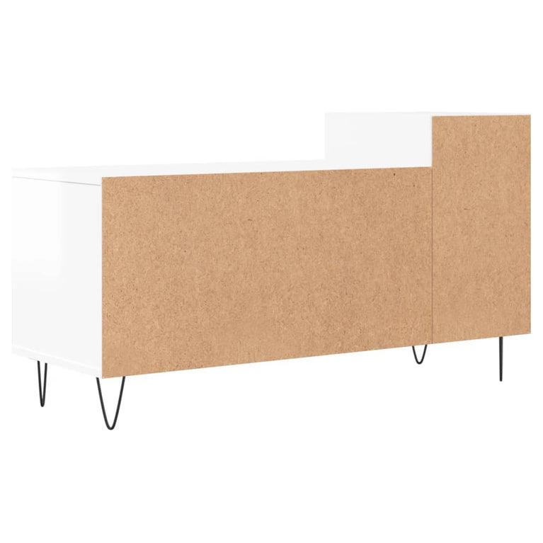 Tv-meubel 100x35x55 cm bewerkt hout hoogglans wit MeubelReus