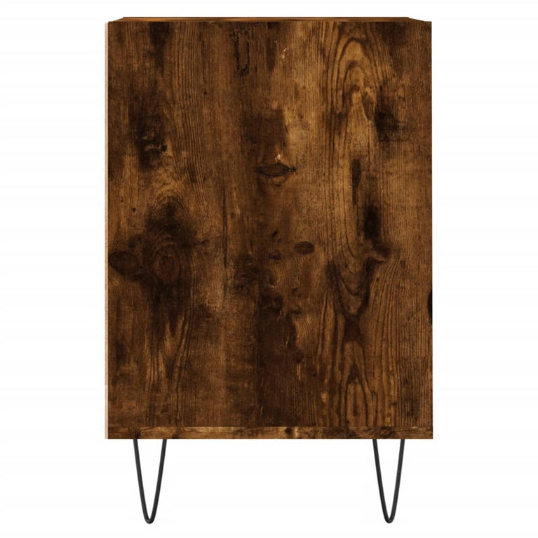 Tv-meubel 100x35x55 cm bewerkt hout gerookt eikenkleurig MeubelReus