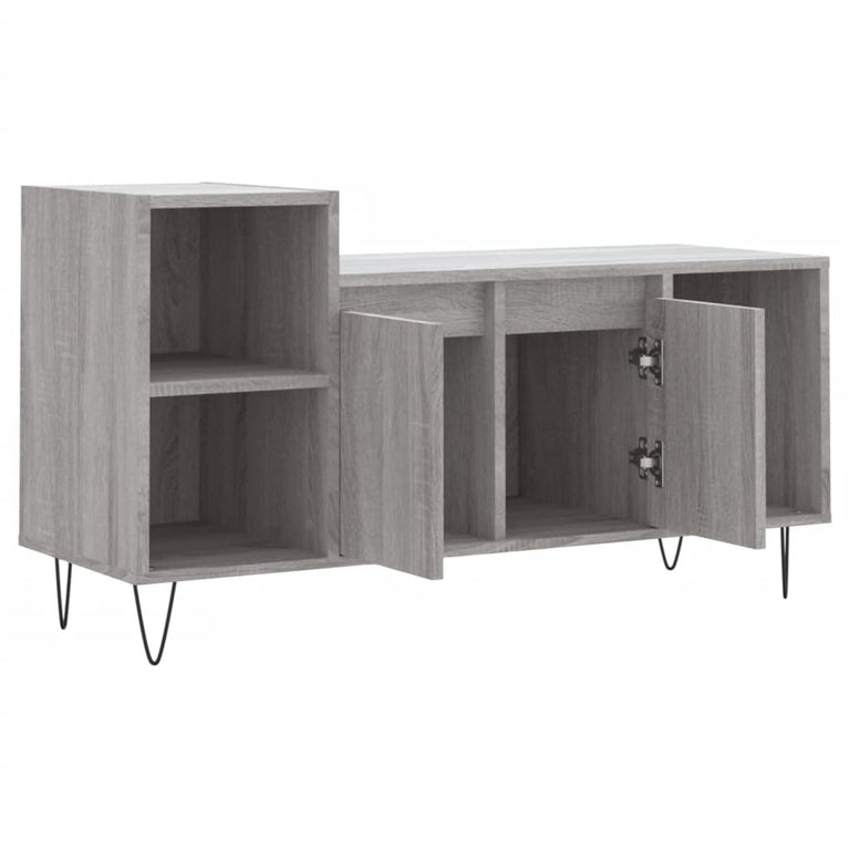 Tv-meubel 100x35x55 cm bewerkt hout grijs sonoma eikenkleurig MeubelReus