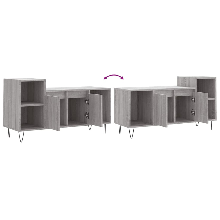 Tv-meubel 100x35x55 cm bewerkt hout grijs sonoma eikenkleurig MeubelReus