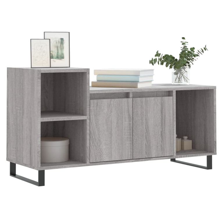Tv-meubel 100x35x55 cm bewerkt hout grijs sonoma eikenkleurig MeubelReus