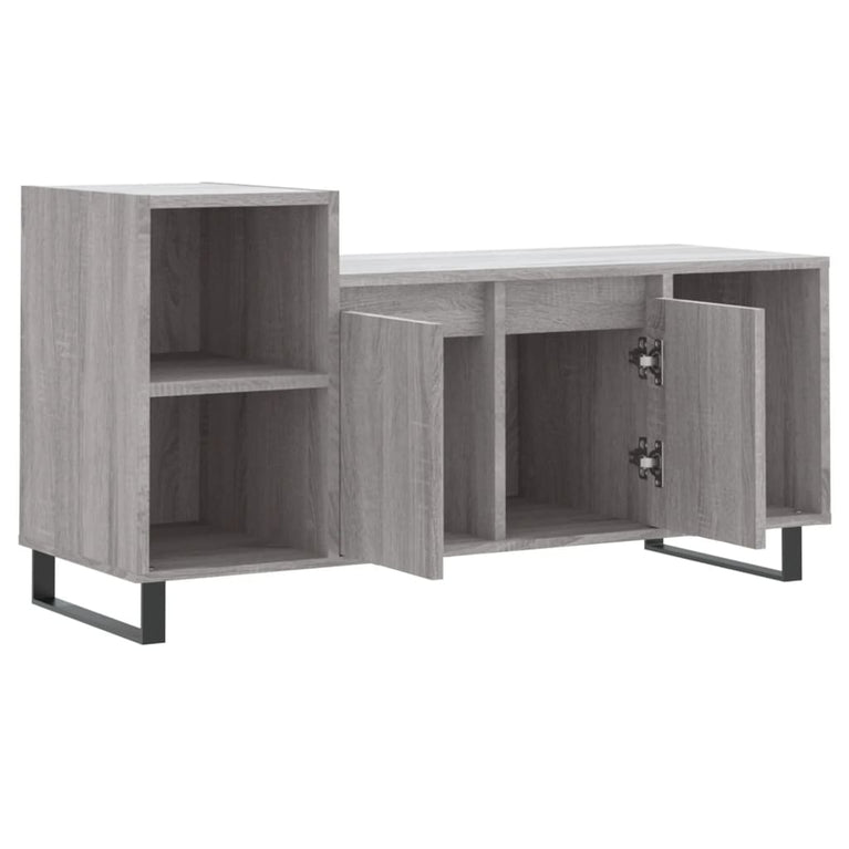 Tv-meubel 100x35x55 cm bewerkt hout grijs sonoma eikenkleurig MeubelReus