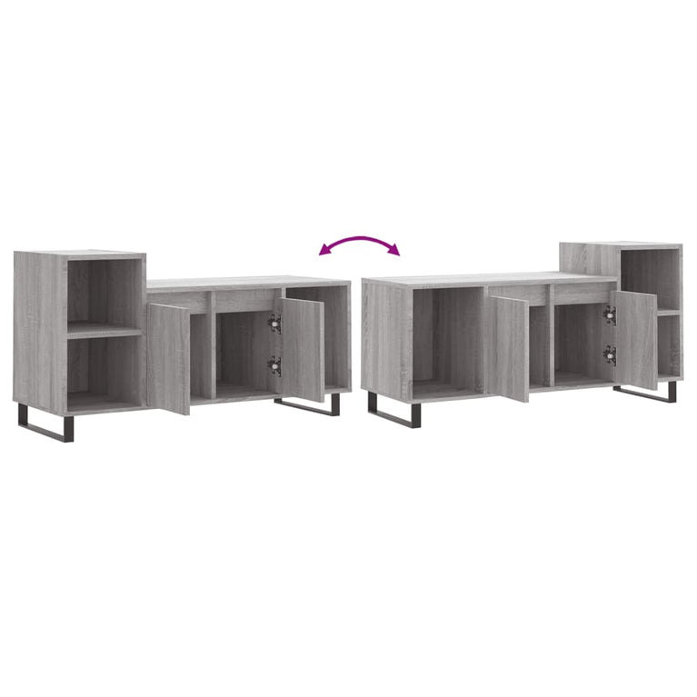 Tv-meubel 100x35x55 cm bewerkt hout grijs sonoma eikenkleurig MeubelReus