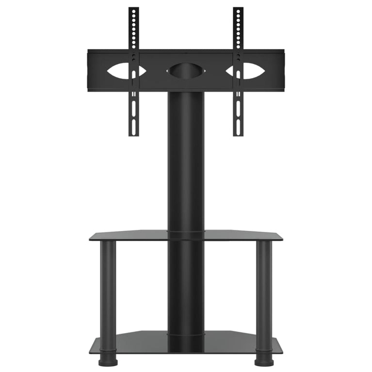 Tv-standaard hoek 2-laags voor 32-70 inch zwart