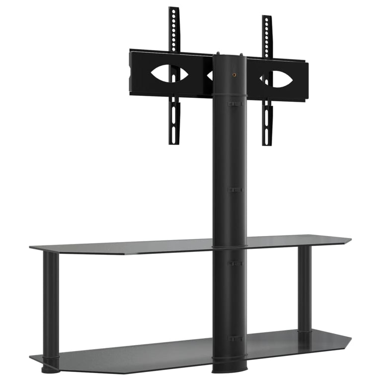 Tv-standaard hoek 2-laags voor 32-70 inch zwart