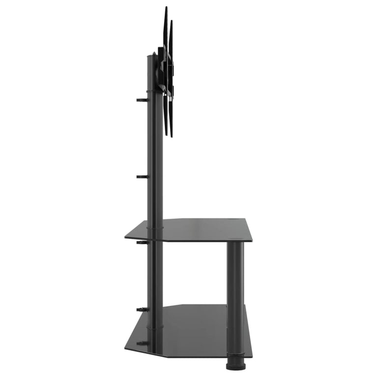 Tv-standaard hoek 2-laags voor 32-70 inch zwart