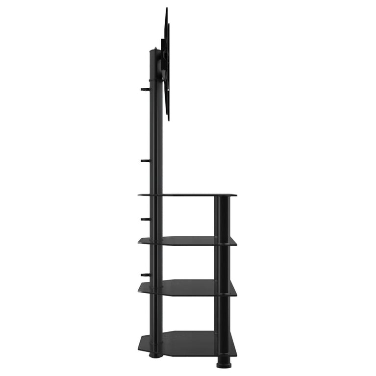 Tv-standaard hoek 4-laags voor 32-70 inch zwart