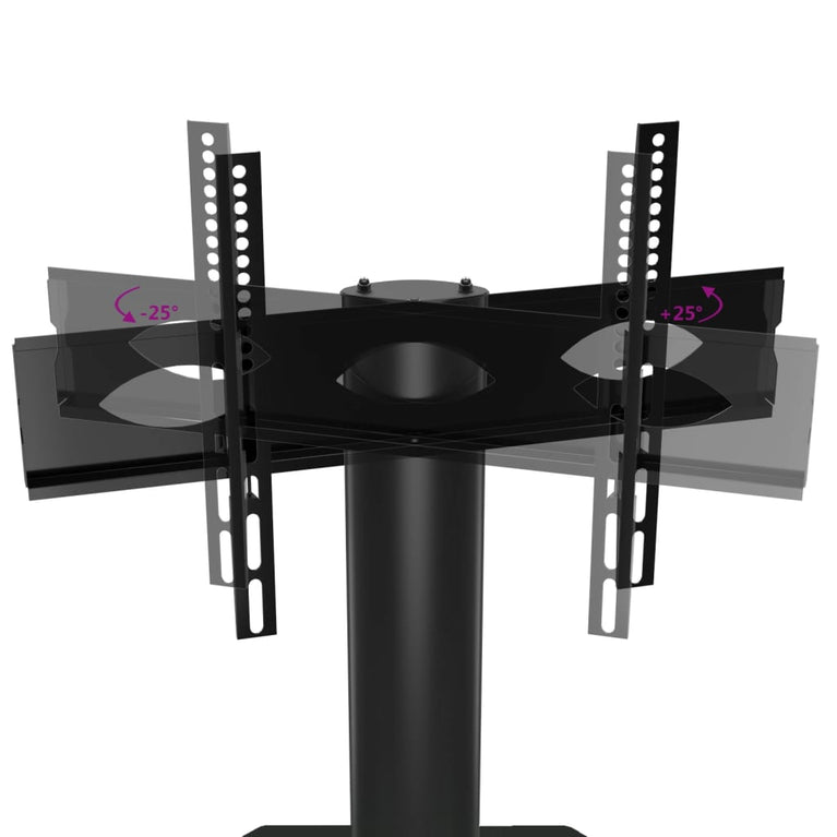 Tv-standaard hoek 4-laags voor 32-70 inch zwart