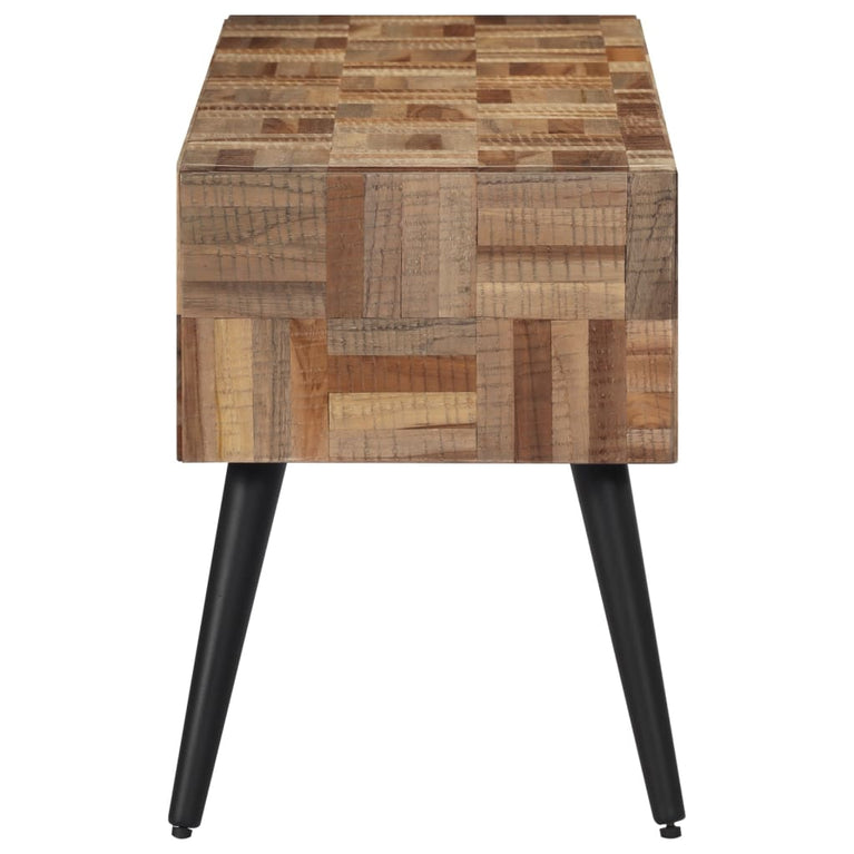 Bankje 110x35x45 cm massief gerecycled teakhout