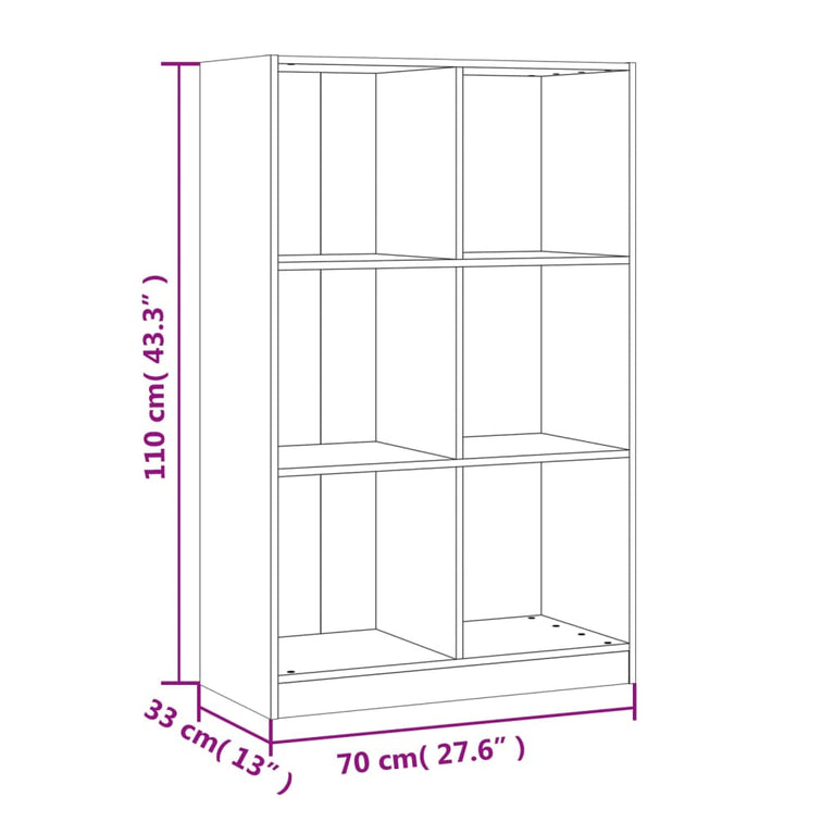 Boekenkast 70x33x110 massief grenenhout MeubelReus