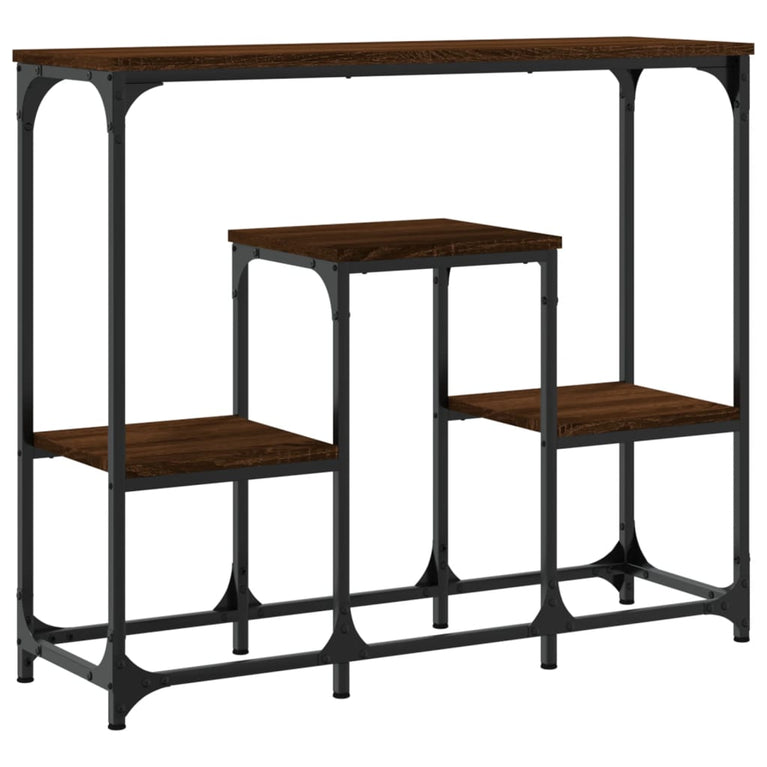 Wandtafel 89,5x28x76 cm bewerkt hout bruin eikenkleur MeubelReus