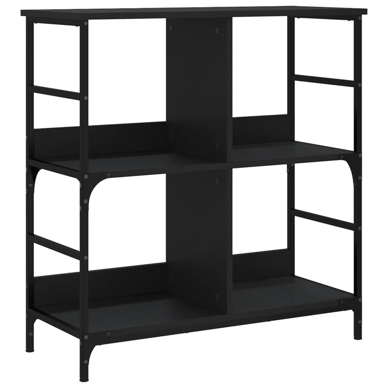 Boekenkast 78,5x33x82 cm bewerkt hout zwart MeubelReus