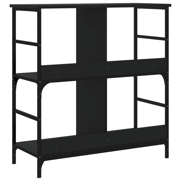 Boekenkast 78,5x33x82 cm bewerkt hout zwart MeubelReus