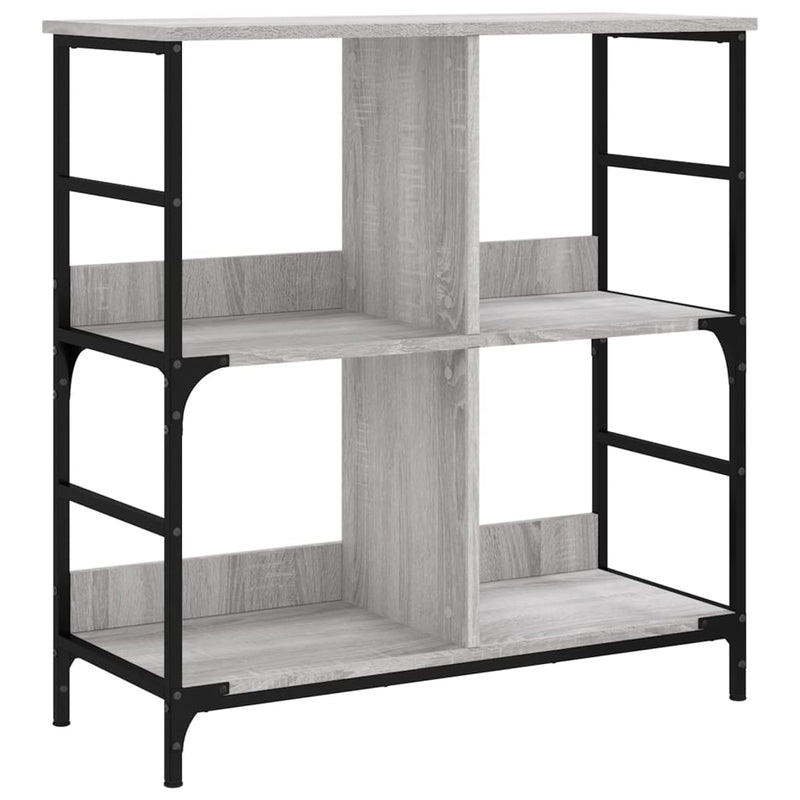 Boekenrek 78,5x33x82 cm bewerkt hout grijs sonoma eikenkleur MeubelReus