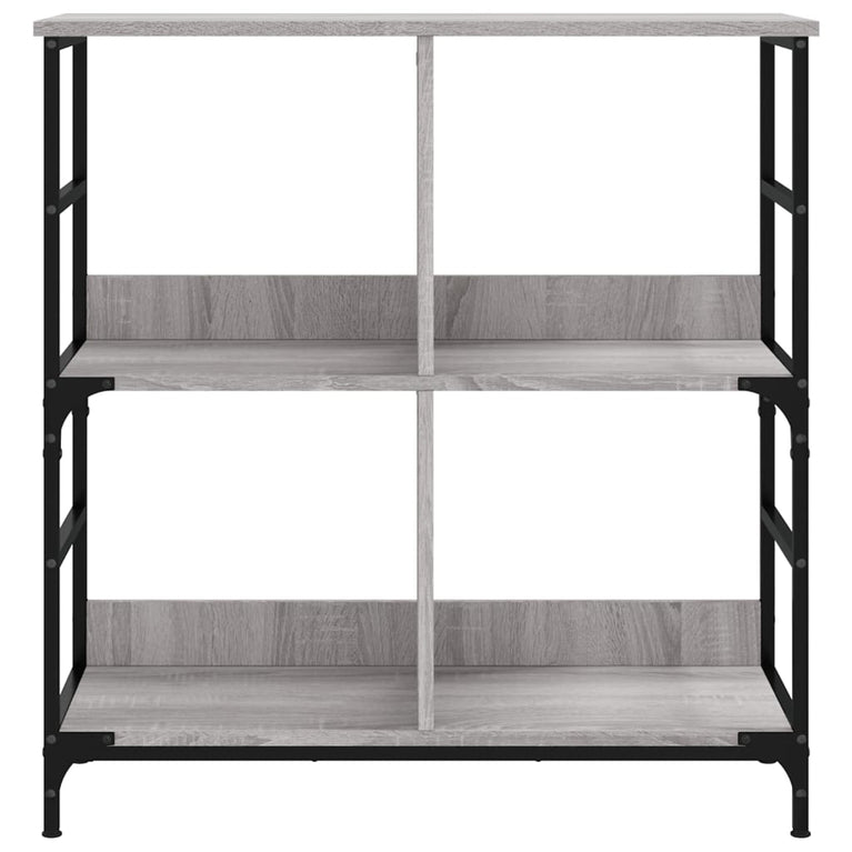 Boekenrek 78,5x33x82 cm bewerkt hout grijs sonoma eikenkleur MeubelReus