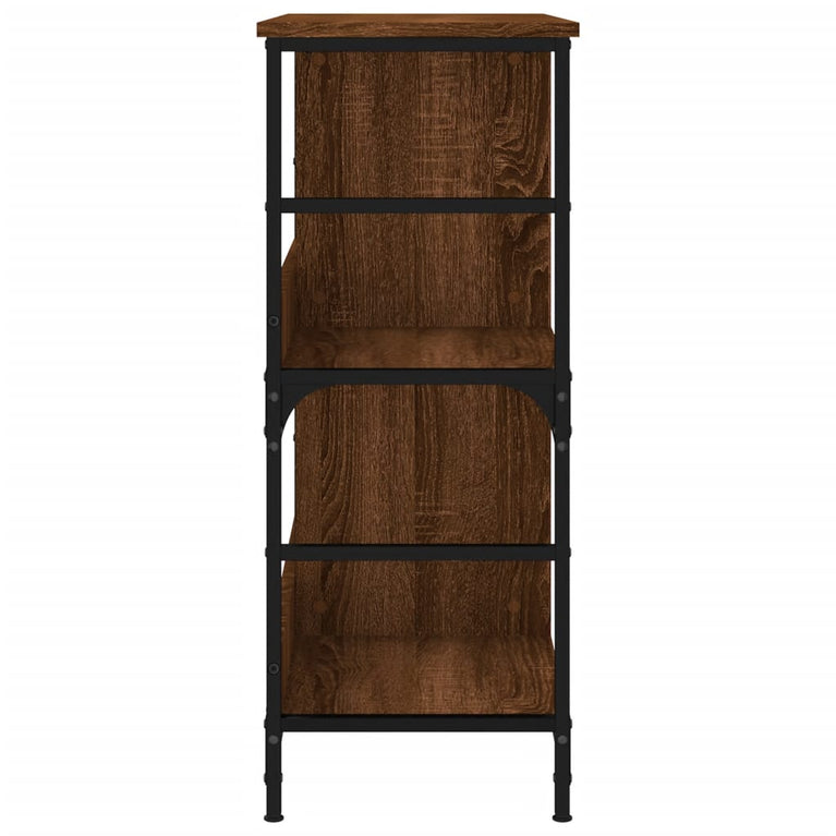 Boekenrek 78,5x33x82 cm bewerkt hout bruin eikenkleur MeubelReus
