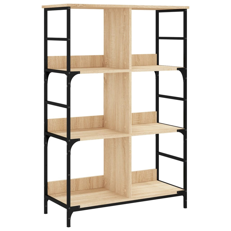 Boekenrek 78,5x33x117,5 cm bewerkt hout sonoma eikenkleurig MeubelReus