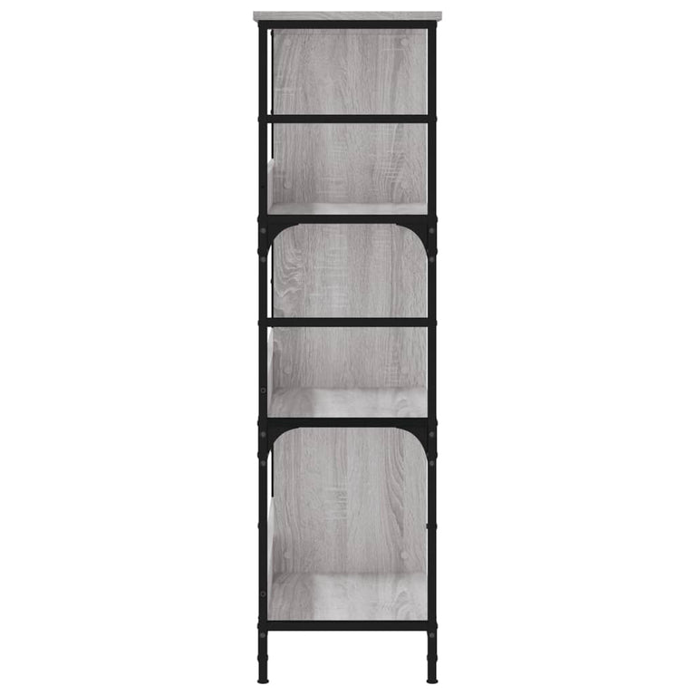 Boekenrek 78,5x33x117,5 cm bewerkt hout grijs sonoma eikenkleur MeubelReus