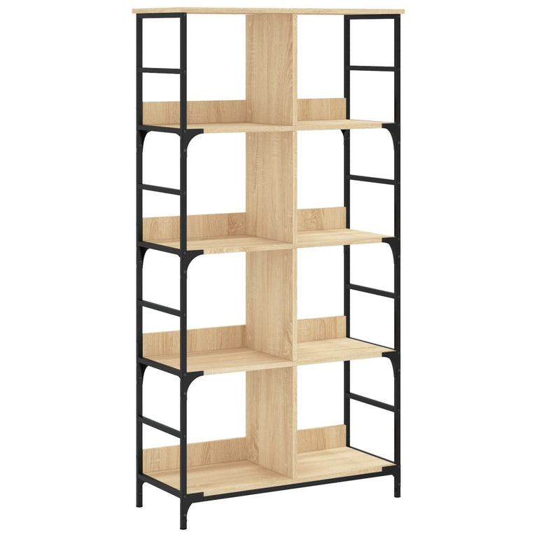 Boekenrek 78,5x33x153 cm bewerkt hout sonoma eikenkleurig MeubelReus