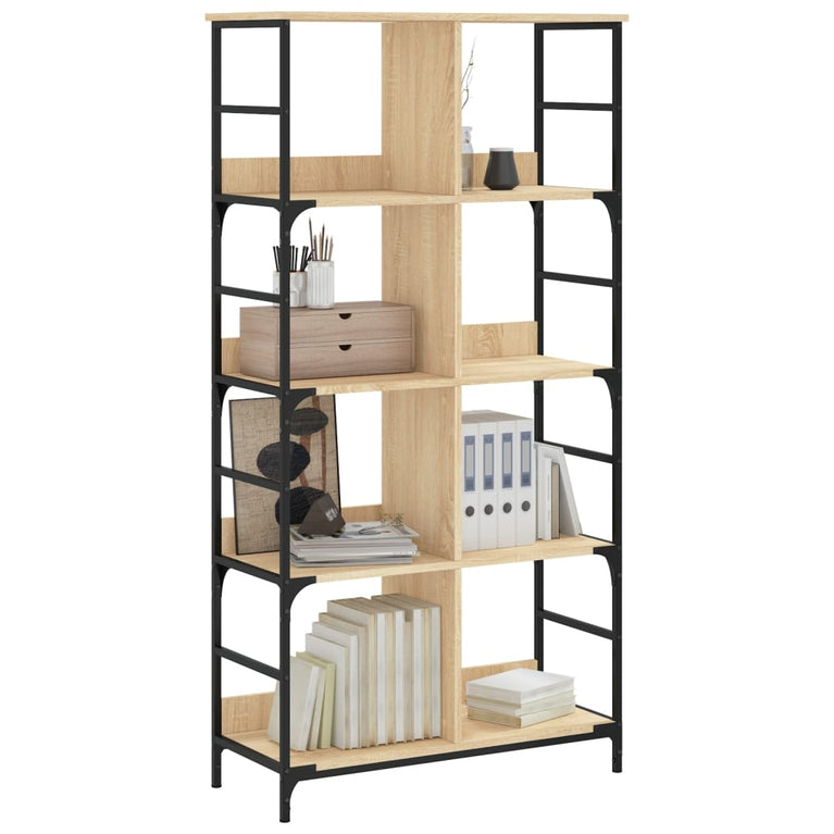 Boekenrek 78,5x33x153 cm bewerkt hout sonoma eikenkleurig MeubelReus