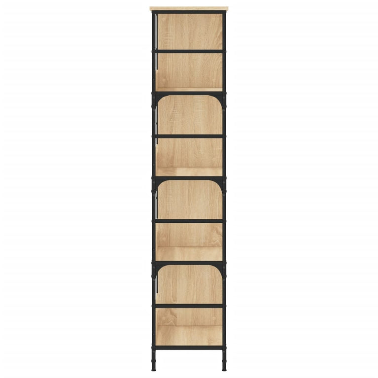 Boekenrek 78,5x33x153 cm bewerkt hout sonoma eikenkleurig MeubelReus
