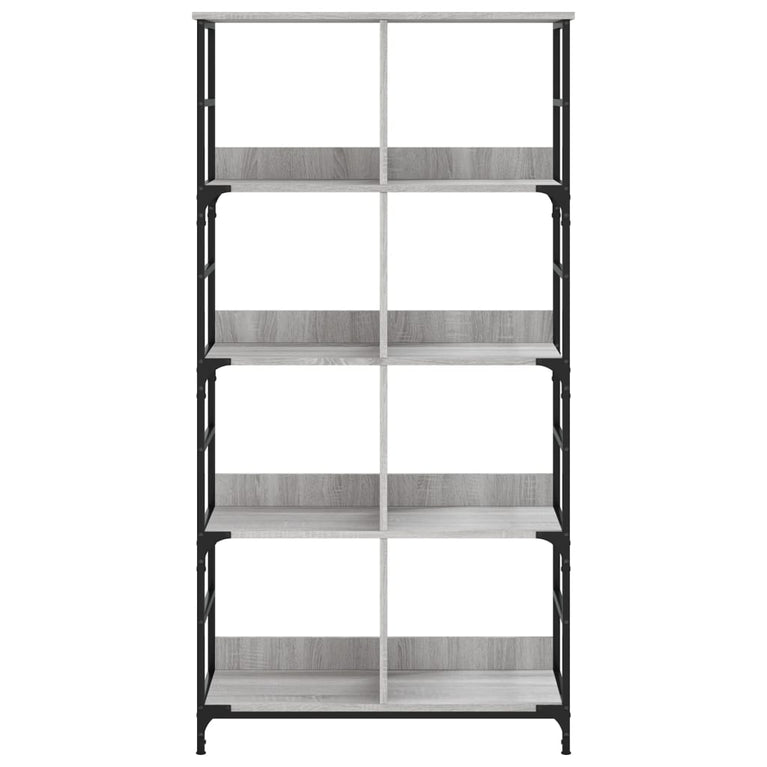 Boekenrek 78,5x33x153 cm bewerkt hout grijs sonoma eikenkleur MeubelReus