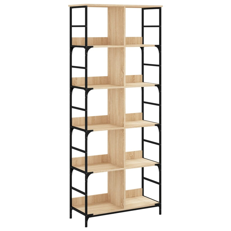 Boekenrek 78,5x33x188,5 cm bewerkt hout sonoma eikenkleurig MeubelReus