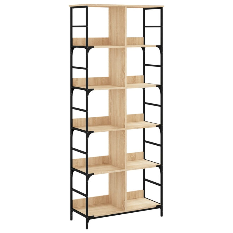 Boekenrek 78,5x33x188,5 cm bewerkt hout sonoma eikenkleurig MeubelReus
